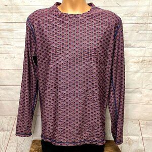 Vilebrequin Purple Hexagon-Print Men’s Long-Sleeve Rash Guard